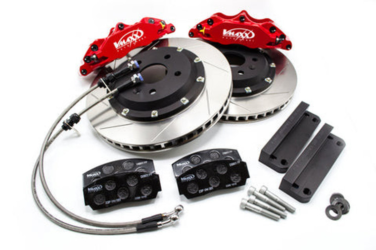VMaxx Big Brake Kit - 6 Piston - 355mm Disc - Red Forged Calipers for VW Transporter T5 / T6 (T32)