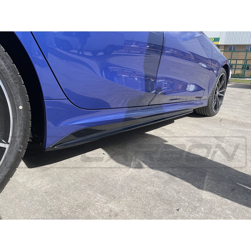 BMW 3 Series G20 / G21 Gloss Black Side Skirts - MP Style - BLAK By CT Carbon BMW 3 Series G20 / G21 Gloss Black Side Skirts - MP Style - BLAK By CT Carbon