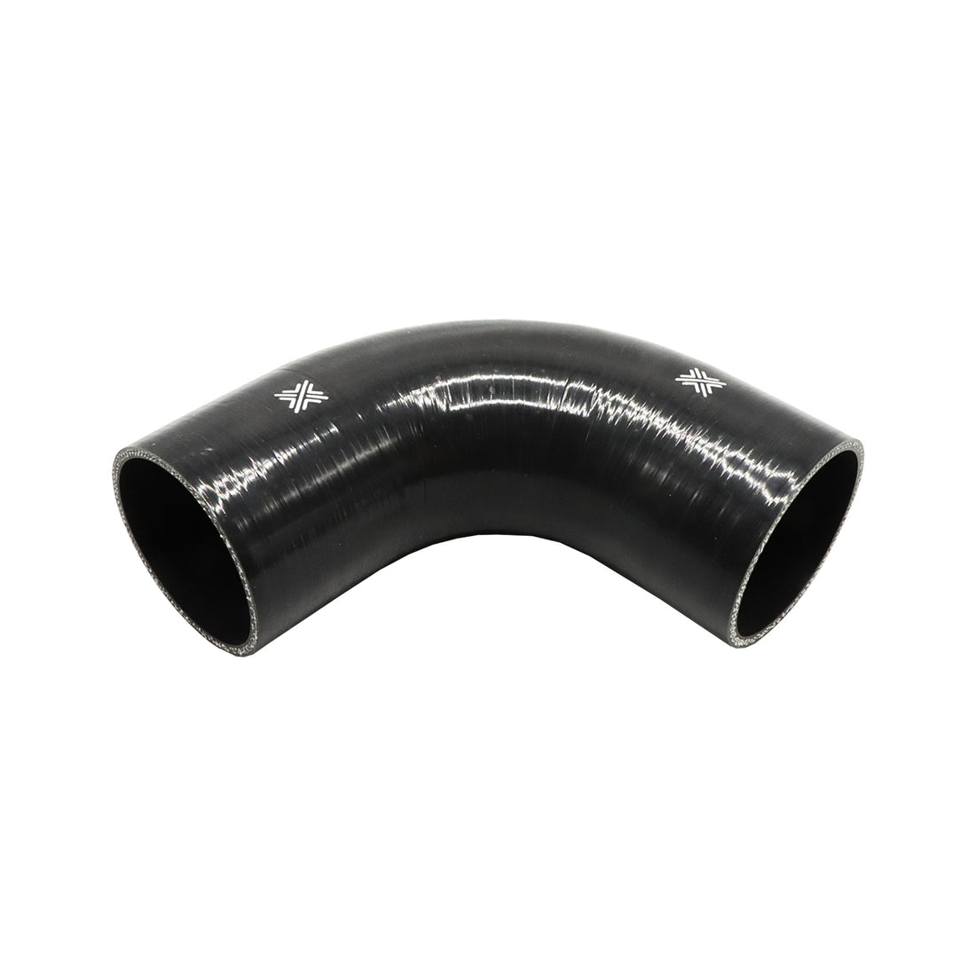 Pipercross Silicone Hose Black - 90 Degree - 80mm Bore - 152mm Leg Length