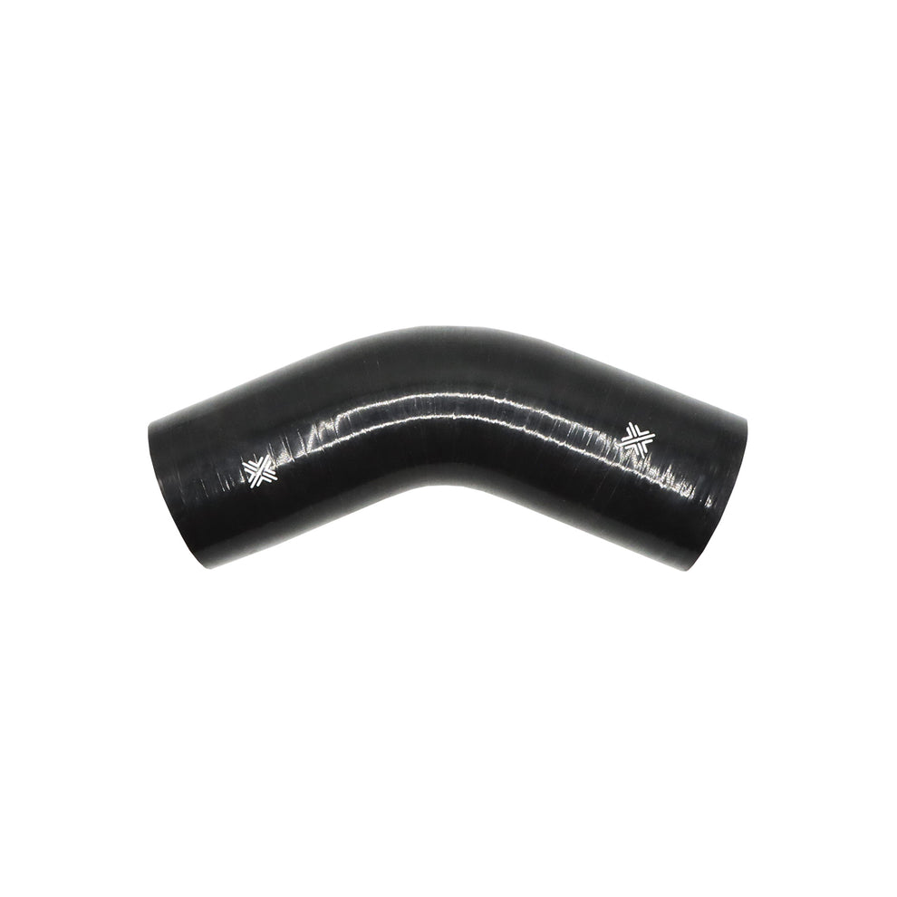 Pipercross Silicone Hose Black - 45 Degree - 76mm Bore - 152mm Leg Length Pipercross Silicone Hose Black - 45 Degree - 76mm Bore - 152mm Leg Length