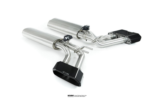 Kline Mercedes G63 AMG (W464) Valvetronic Rear Section (Carbon Fibre Tips) Stainless Steel Kline Mercedes G63 AMG (W464) Valvetronic Rear Section (Carbon Fibre Tips) Stainless Steel