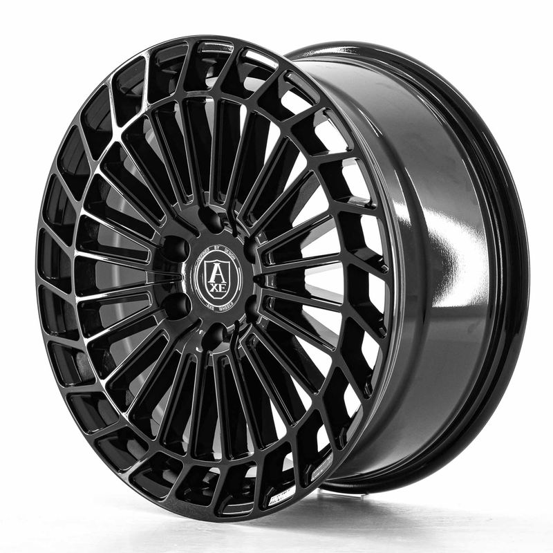 AXE EX45 - 18 inch X 8J - 6x120 ET45 - Gloss Black - New (2023+) Ford Transit Custom - SET OF 4 AXE EX45 - 18 inch X 8J - 6x120 ET45 - Gloss Black - New (2023+) Ford Transit Custom - SET OF 4