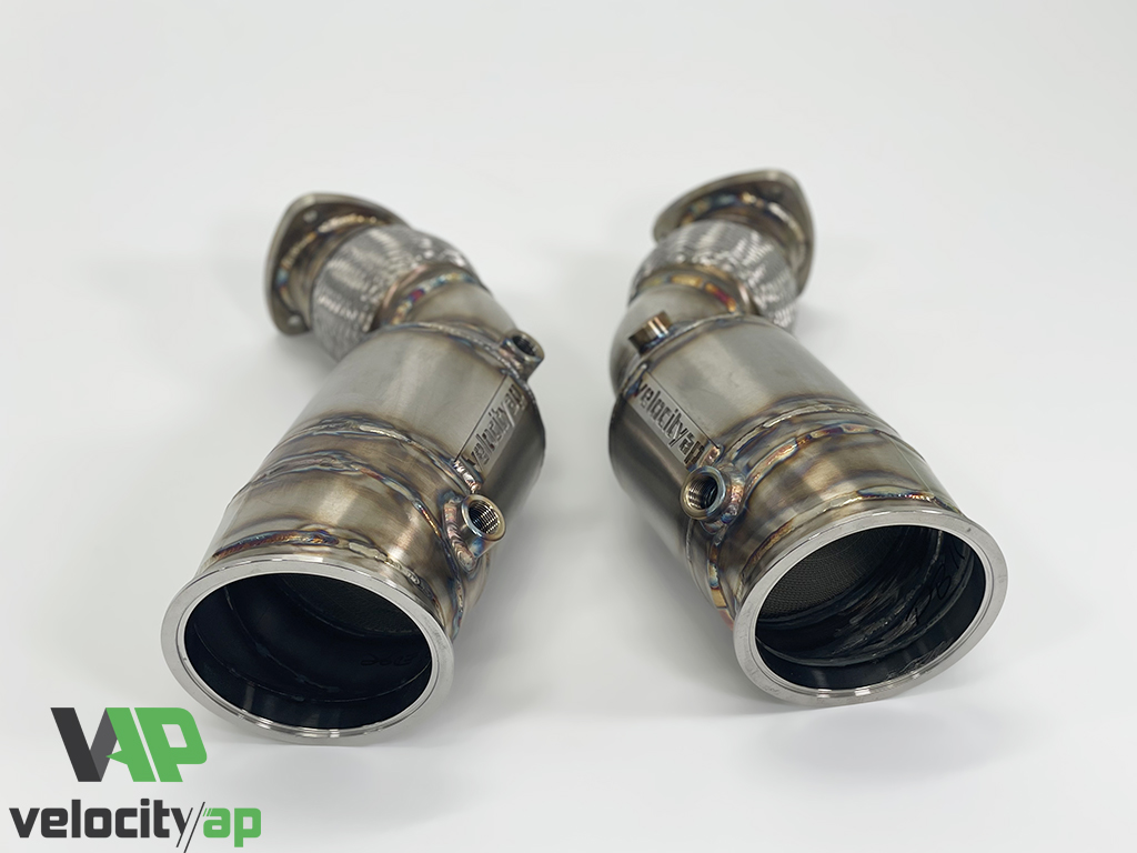 Velocity AP Aston Martin DB11 | DBS | V12 Vantage | 5.2TT V12 Downpipes 300 Cell Ultra High Temp Sport Cat Velocity AP Aston Martin DB11 | DBS | V12 Vantage | 5.2TT V12 Downpipes 300 Cell Ultra High Temp Sport Cat