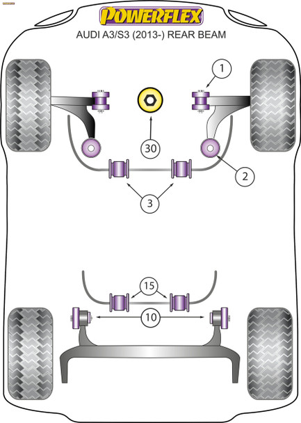 Powerflex Track Front Wishbone Front Bushes - Audi A3 MK3 8V up to 125PS (2013-) Rear Beam Powerflex Track Front Wishbone Front Bushes - Audi A3 MK3 8V up to 125PS (2013-) Rear Beam