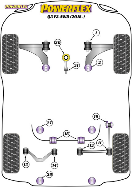 Powerflex Front Lower Engine Mount Hybrid Bush (Large) - Audi Fast Road/Track - Q3 F3 (2018 on) Powerflex Front Lower Engine Mount Hybrid Bush (Large) - Audi Fast Road/Track - Q3 F3 (2018 on)