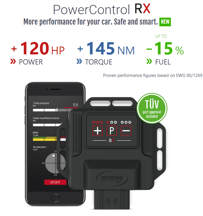 DTE Systems PowerControl RX Chip Tuning Box - BMW M4 (G80) 480 HP DTE Systems PowerControl RX Chip Tuning Box - BMW M4 (G80) 480 HP