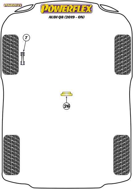 Powerflex Transmission Mount Insert (Diesel) - Audi Q8 (2019 - ON) Powerflex Transmission Mount Insert (Diesel) - Audi Q8 (2019 - ON)