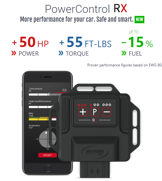 DTE Systems PowerControl RX Chip Tuning Box - Alfa Romeo Giulia 2.9 QUADRIFOGLIO 510 HP