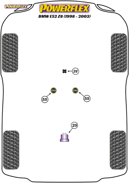 Powerflex Transmission Mounting Bushes (Track) - BMW E52 Z8 (1998-2003) Powerflex Transmission Mounting Bushes (Track) - BMW E52 Z8 (1998-2003)