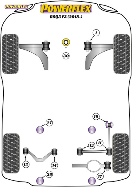 Powerflex Track Rear Lower Arm Outer Bushes - Audi RSQ3 F3 Powerflex Track Rear Lower Arm Outer Bushes - Audi RSQ3 F3