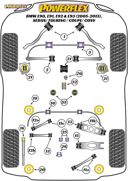 Powerflex Heritage Transmission Mounting Bush (Fast Road) - BMW E90, E91, E92 & E93 3 Series (2005-2013)