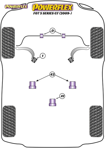 Powerflex Track Rear Diff Front Mounting Bush - BMW F07 5 Series GT (2009 - )