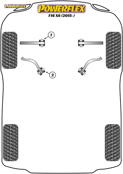 Powerflex Front Radius Arm To Chassis Bushes - BMW F16 X6 (2015 - ON) Powerflex Front Radius Arm To Chassis Bushes - BMW F16 X6 (2015 - ON)