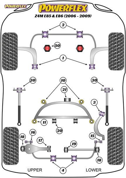 Powerflex Exhaust Mounting Bush & Bracket - BMW Z4M E85 & E86 (2006-2009)
