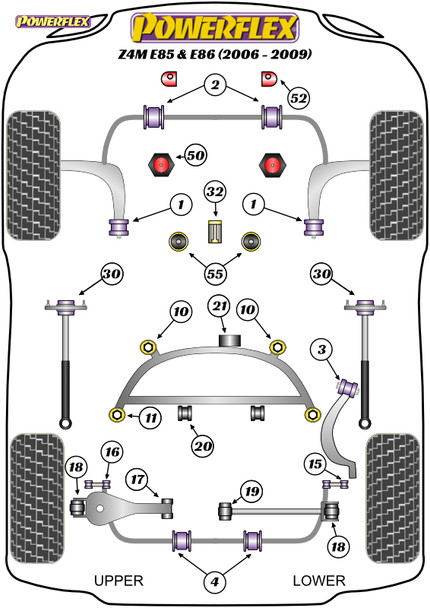 Powerflex Transmission Mounting Bushes (Fast Road) - BMW Z4M E85 & E86 (2006-2009) Powerflex Transmission Mounting Bushes (Fast Road) - BMW Z4M E85 & E86 (2006-2009)