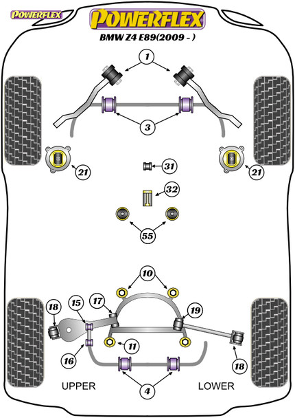 Powerflex Gear Shift Arm Front Bush Oval - BMW Z4 E89 (2009 -)