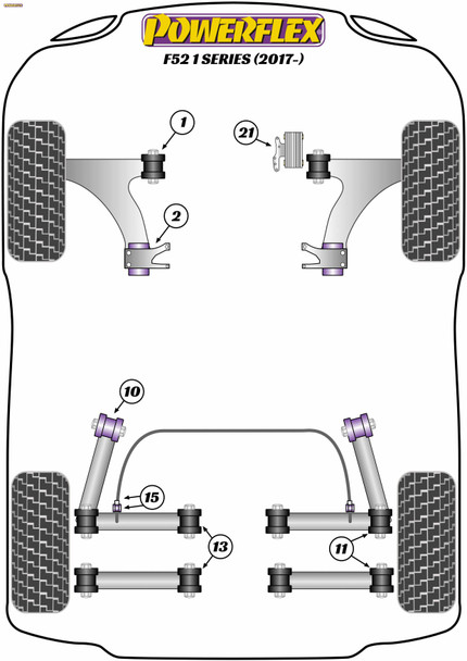 Powerflex Front Arm Front Bush Fixed Camber Offset - BMW F52 1 Series Sedan (2017 - ON)