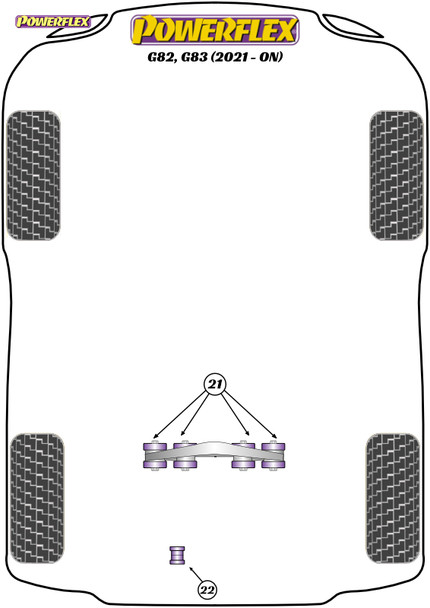 Powerflex Track Rear Diff Front Mounting Bush - BMW G82, G83 M4 (2020 on)