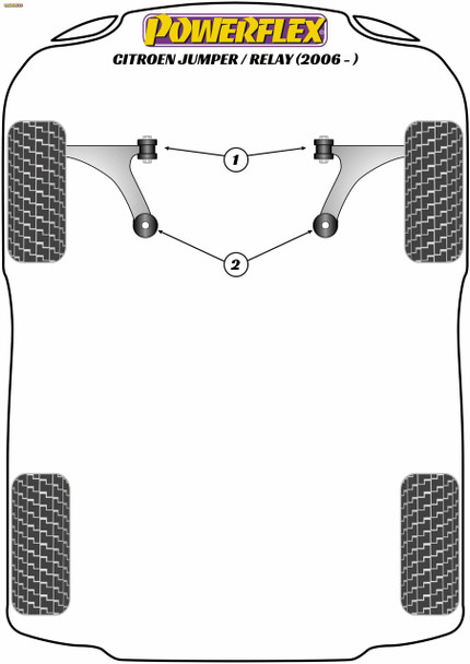 Powerflex Front Wishbone Rear Bushes - CITROEN Jumper / Relay (2006 - ON) Powerflex Front Wishbone Rear Bushes - CITROEN Jumper / Relay (2006 - ON)