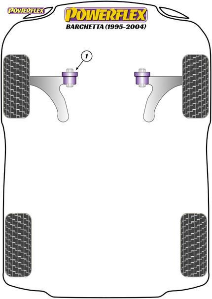 Powerflex Track Front Wishbone Inner Bush - Fiat Barchetta (1995 - 2004)