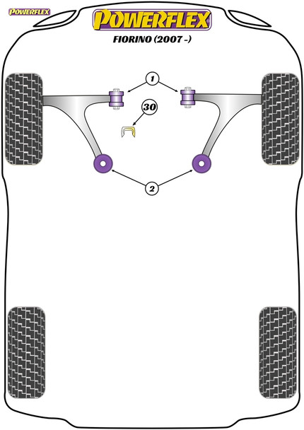 Powerflex Upper Gearbox Mount Insert (Diesel) - Fiat Fiorino (2007-on)