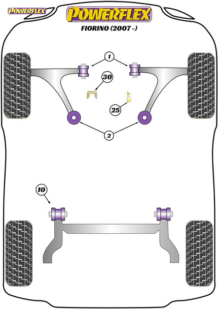 Powerflex Upper Engine Mount Insert - Fiat Fiorino (2007-on)