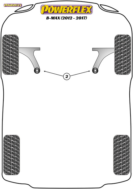Powerflex Track Front Wishbone Rear Bush - Ford B-Max (2012-2017) Powerflex Track Front Wishbone Rear Bush - Ford B-Max (2012-2017)
