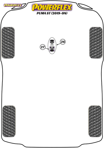 Powerflex Track Lower Torque Mount Large Bush Insert - Ford Puma ST (2019-on) Powerflex Track Lower Torque Mount Large Bush Insert - Ford Puma ST (2019-on)
