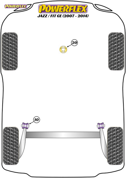 Powerflex Lower Engine Mount Insert - Honda Jazz (2001 - 2011) Powerflex Lower Engine Mount Insert - Honda Jazz (2001 - 2011)