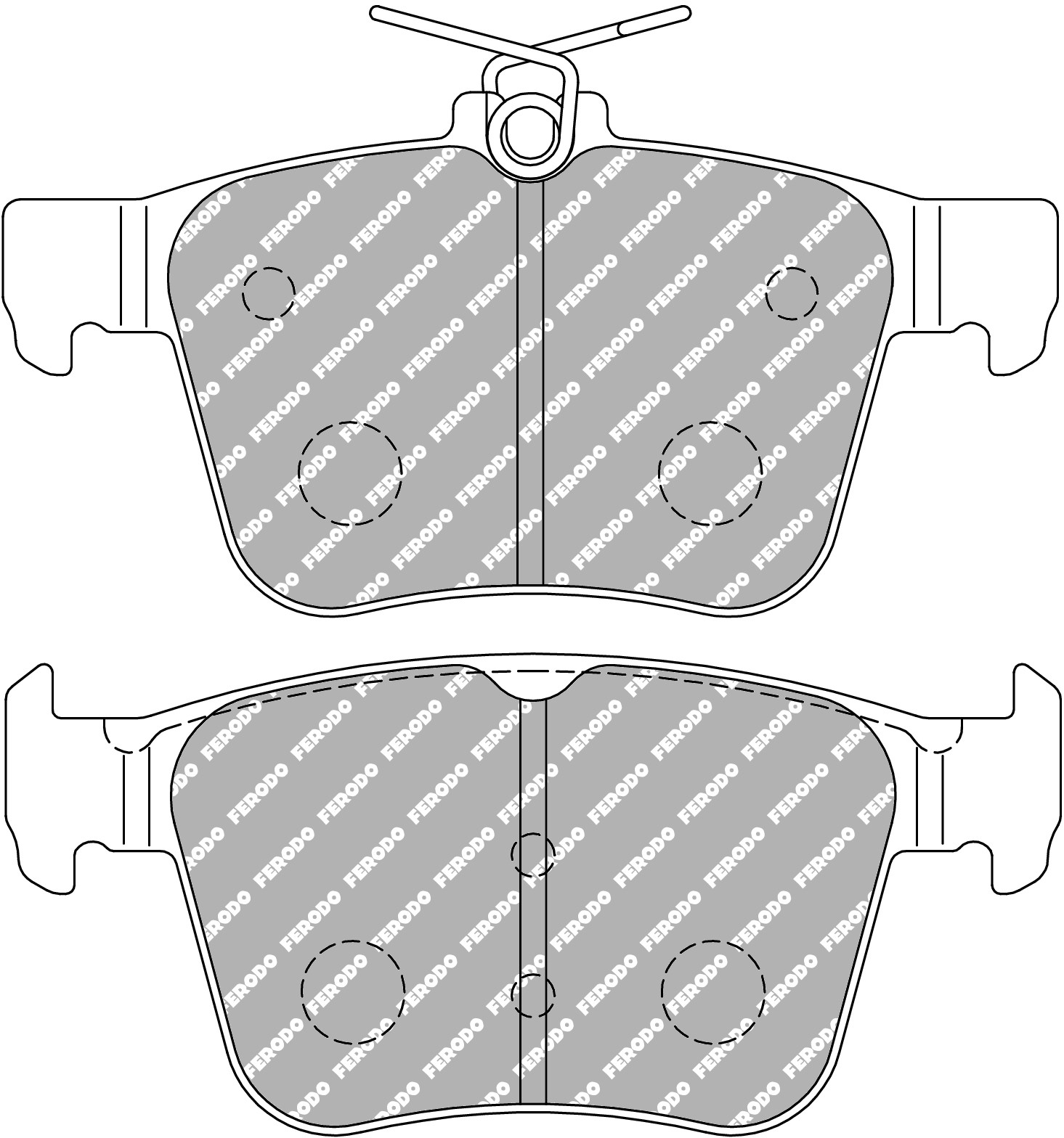 Ferodo Racing DS2500 Brake Pads - Rear - VAG MQB for 310mm Discs Ferodo Racing DS2500 Brake Pads - Rear - VAG MQB for 310mm Discs