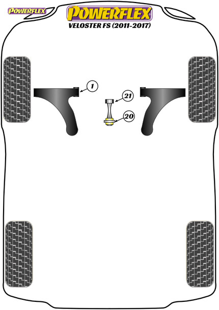 Powerflex Lower Torque Mount - Fast Road/Track - Hyundai Veloster FS (2011 - 2017)
