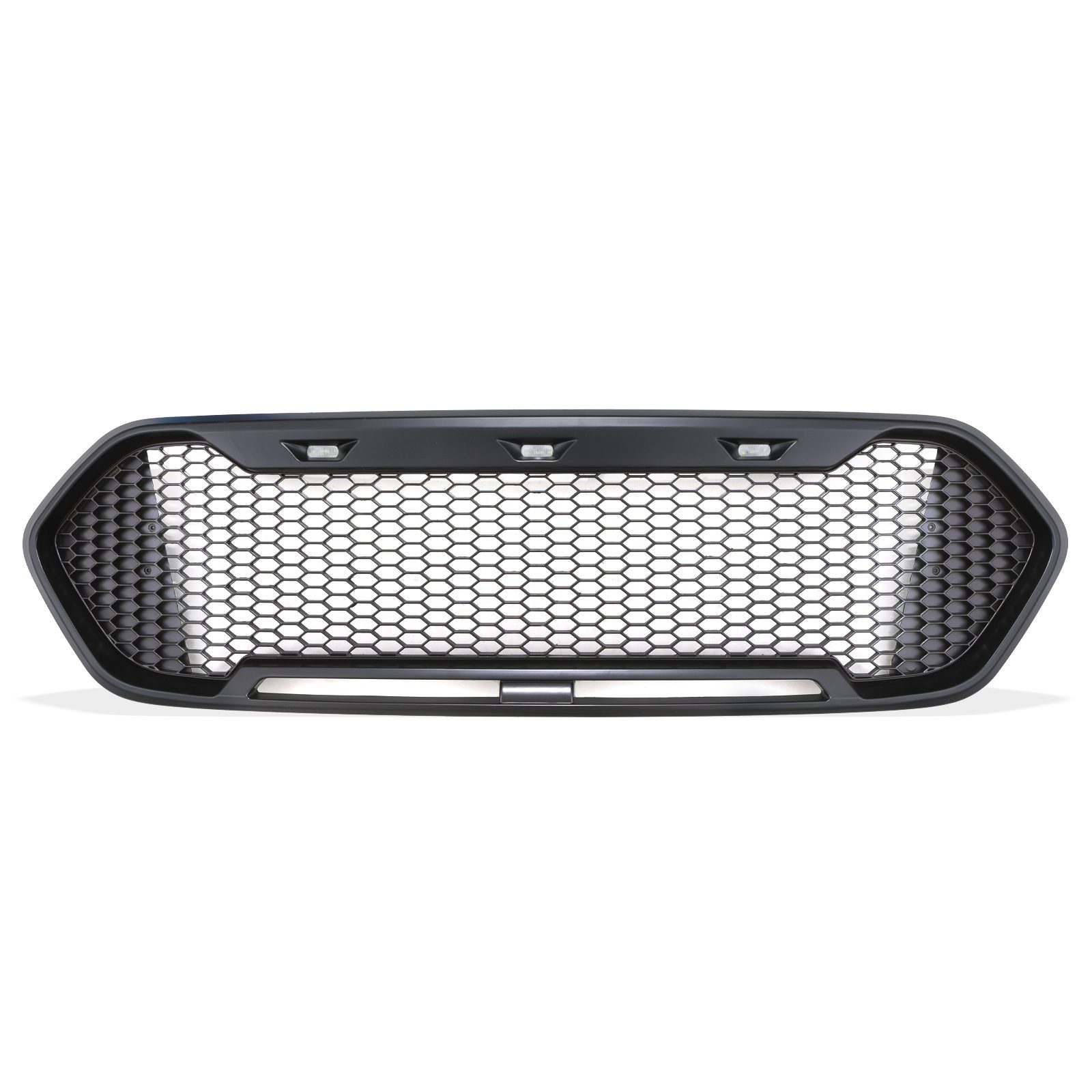 Ford Transit Custom (18-22) Matte Black Grille with White LED Lights