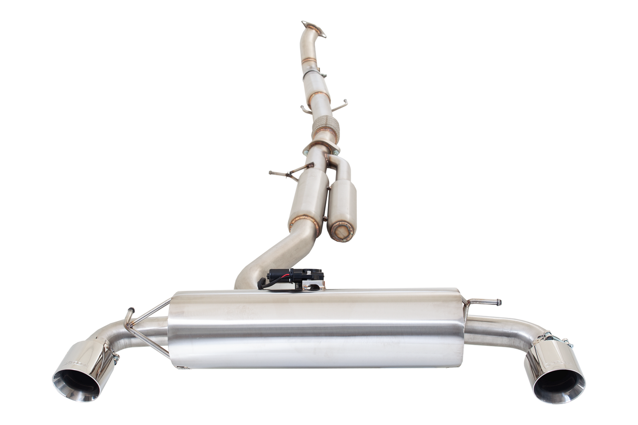 XForce Toyota Yaris GR Cat Back Exhaust System with VAREX Muffler (VALVED) - 3 inch XForce Toyota Yaris GR Cat Back Exhaust System with VAREX Muffler (VALVED) - 3 inch