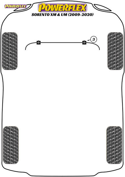 Powerflex Front Anti Roll Bar Bush 22.5mm - Kia Sorento XM & UM (2009 - 2020) Powerflex Front Anti Roll Bar Bush 22.5mm - Kia Sorento XM & UM (2009 - 2020)