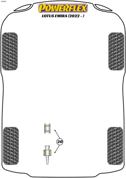 Powerflex Transmission Mount Bush Insert Kit - Lotus Emira (2022 on)