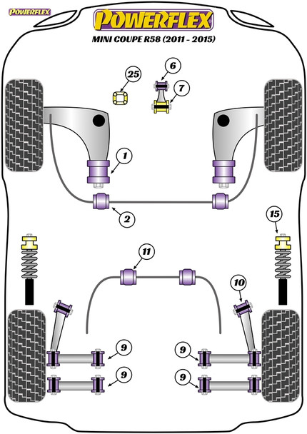 Powerflex Upper Gearbox Mount Insert (Diesel) - Mini R58 Coupe (2011 - 2015)