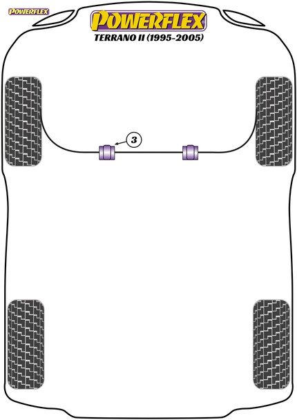 Powerflex Front Anti Roll Bar Bush 30mm - Nissan Terrano II (1997 - 2004) Powerflex Front Anti Roll Bar Bush 30mm - Nissan Terrano II (1997 - 2004)