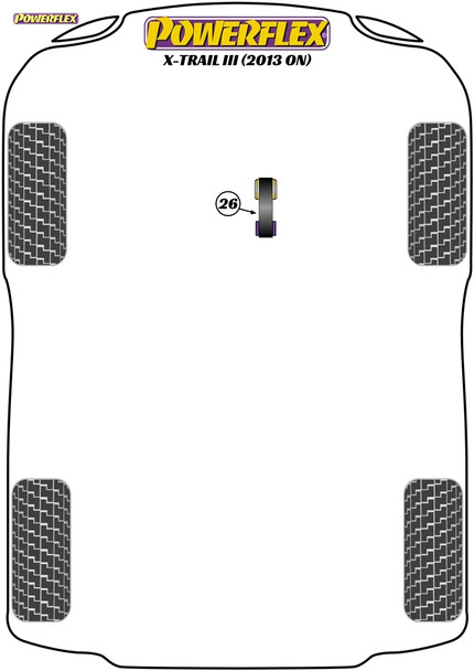 Powerflex Track Lower Torque Mount - Nissan X-Trail T32 (2013 on) Powerflex Track Lower Torque Mount - Nissan X-Trail T32 (2013 on)