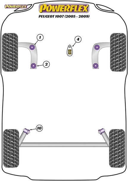 Powerflex Lower Engine Mount Insert - Peugeot 1007 (2005 - 2009) Powerflex Lower Engine Mount Insert - Peugeot 1007 (2005 - 2009)