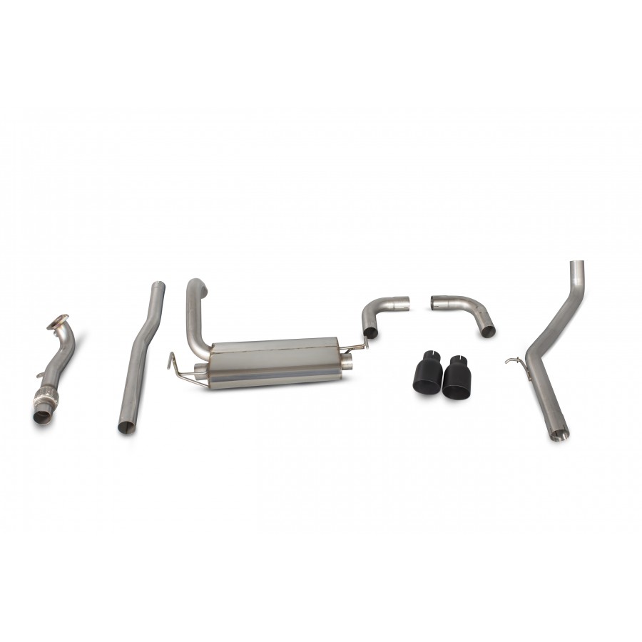 Scorpion Abarth 500 / 595 Non Resonated Cat Back Exhaust with Black Ceramic Daytona Tailpipes (IHI Turbo) Scorpion Abarth 500 / 595 Non Resonated Cat Back Exhaust with Black Ceramic Daytona Tailpipes (IHI Turbo)