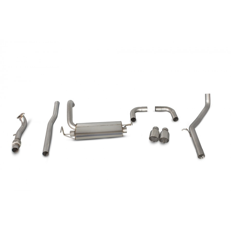 Scorpion Abarth 500 / 595 Non Resonated Cat Back Exhaust with Polished Daytona Tailpipes (Garrett Turbo) Scorpion Abarth 500 / 595 Non Resonated Cat Back Exhaust with Polished Daytona Tailpipes (Garrett Turbo)