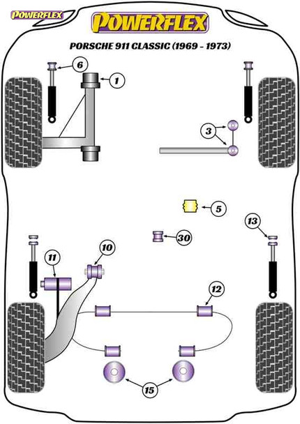 Powerflex Jack Pad Adaptor - Porsche 911 Classic (1969 - 1973)