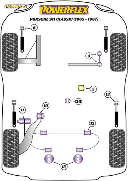 Powerflex Jack Pad Adaptor - Porsche 911 Classic (1965-1967)
