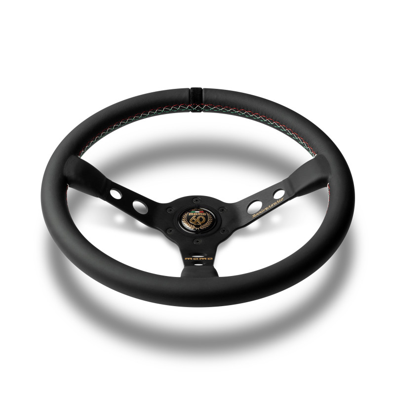 MOMO MOD.07 60th Anniversary Edition Steering Wheel - Black  Premium Leather (Street Series)