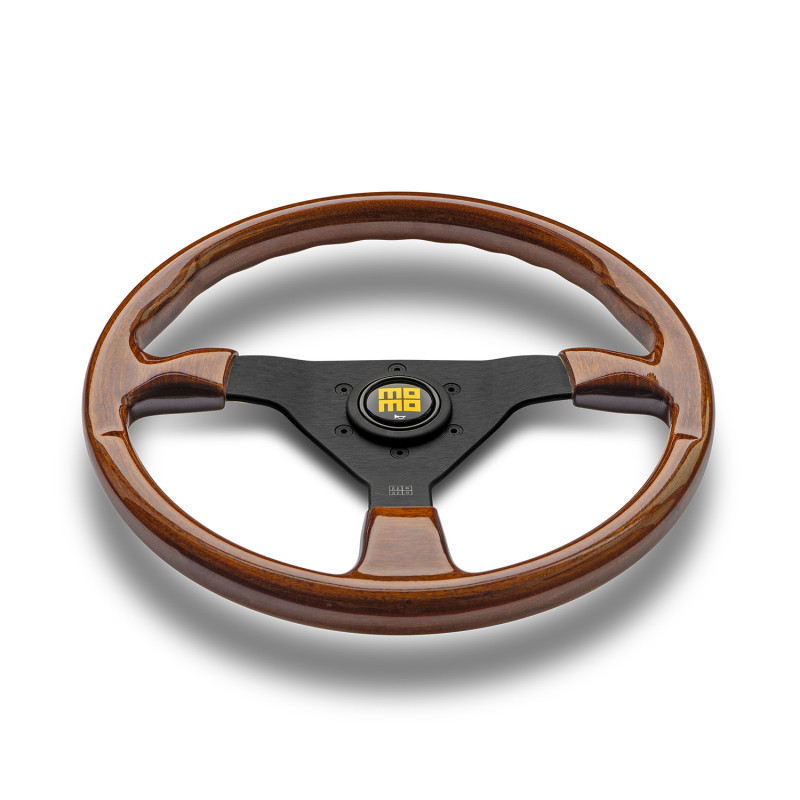 MOMO Montecarlo Heritage Wood Steering Wheel - Mahogany Wood (Street Series)