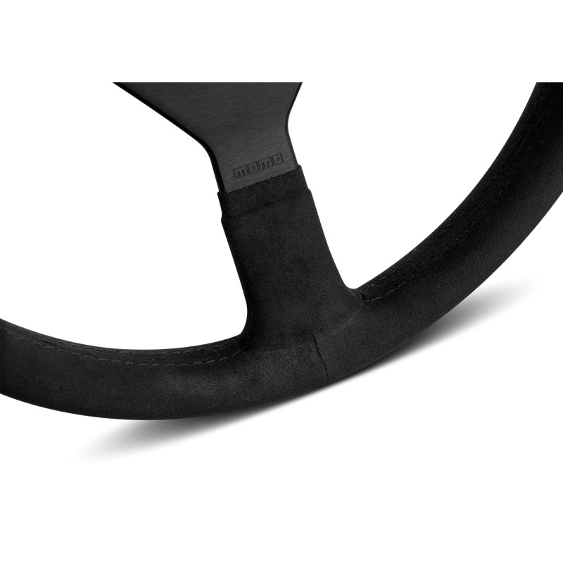 MOMO Montecarlo Steering Wheel - Black Microfibre (Street Series) MOMO Montecarlo Steering Wheel - Black Microfibre (Street Series)