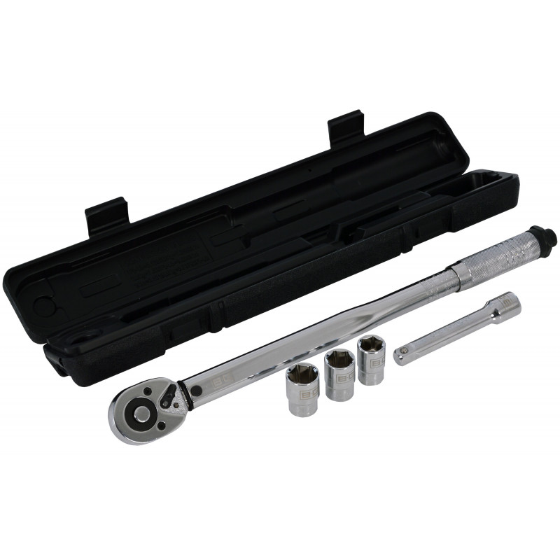 B-G 1/2 Inch Drive Adjustable Torque Wrench Set (28Nm - 210Nm)