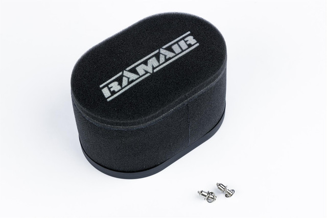 Ramair Carburettor Foam Air Filter with Baseplate to fit SU HS2 1.25in (32mm Mini Offset) - 65mm Internal Height Ramair Carburettor Foam Air Filter with Baseplate to fit SU HS2 1.25in (32mm Mini Offset) - 65mm Internal Height