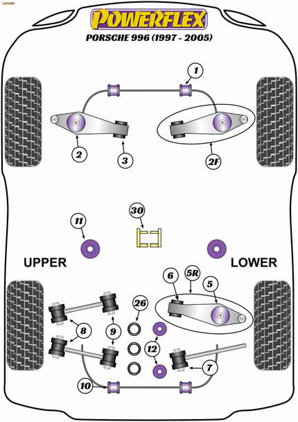 Powerflex Engine Intake Sleeve Kit - Porsche 996 (1997-2005)