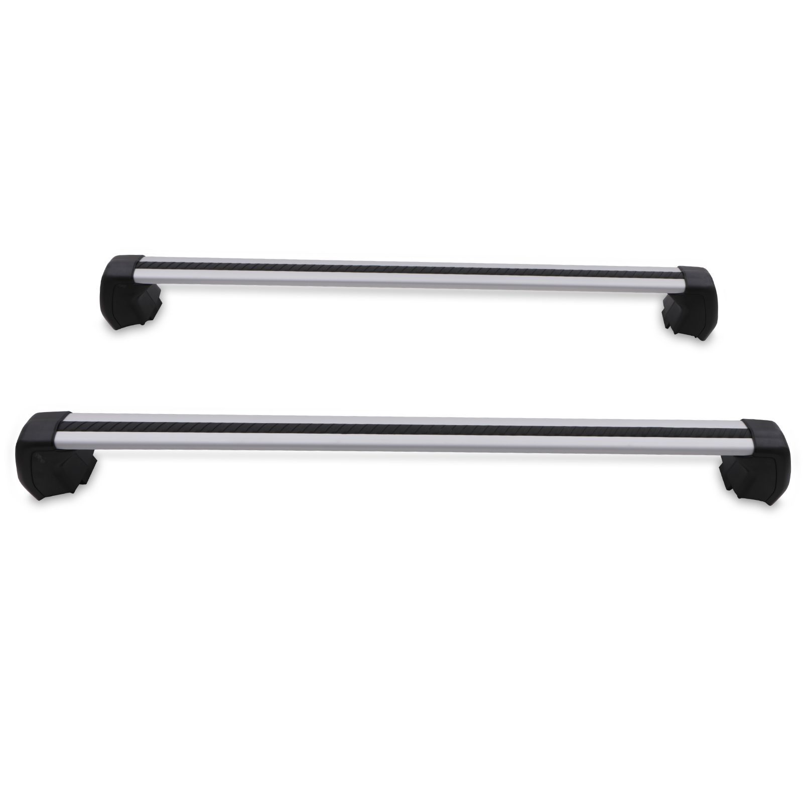 Land Rover Defender 90 (L663) 2020+ Full Length Cross Bars (Silver / Black) Land Rover Defender 90 (L663) 2020+ Full Length Cross Bars (Silver / Black)